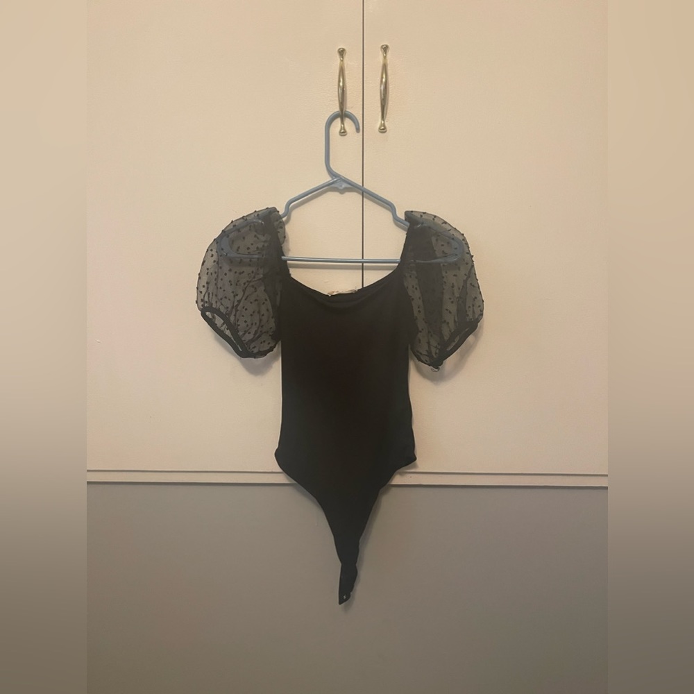 black puff sleeve altar’d state bodysuit- size small - worn once great condition